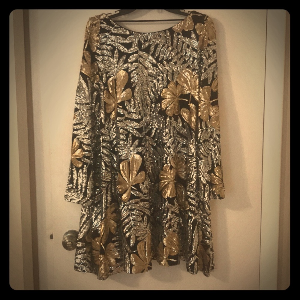 Badgley Mischka sequin cocktail dress